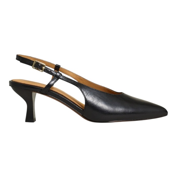 Madewell Shoes - ✨ MADEWELL DEBBIE SLINGBACK PUMP in Leather – True Black – Size 8.5M ✨